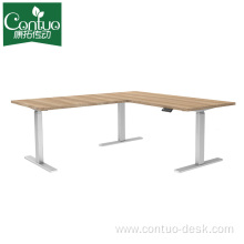 Lifting Computer Tables 3 Legs Electric Height Adjustable Table For Manager In Office